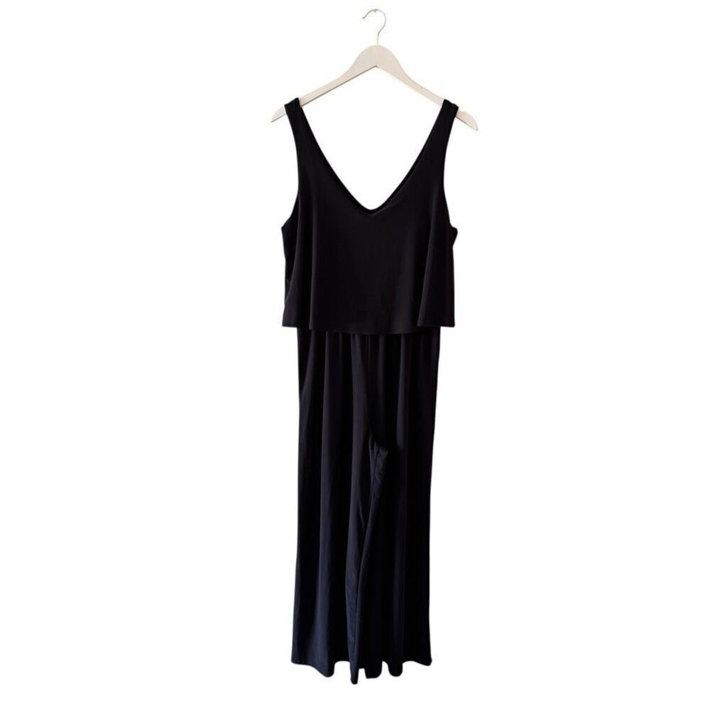 Annalee + Hope Black Jumpsuit with Wide Flared Legs Y2K SZ M #2459 - Picture 1 of 11